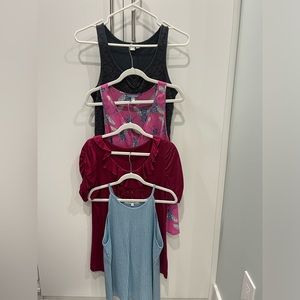 Women XS tops, all about the same fit, from LK Bennett, Anthropologie, LiefsNote
